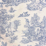 Blue and White Toile de Jouy Resin-Coated Cotton - Ribes y Casals