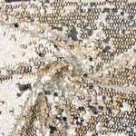 White Tulle with Silver and Cream Sequins - Ribes y Casals