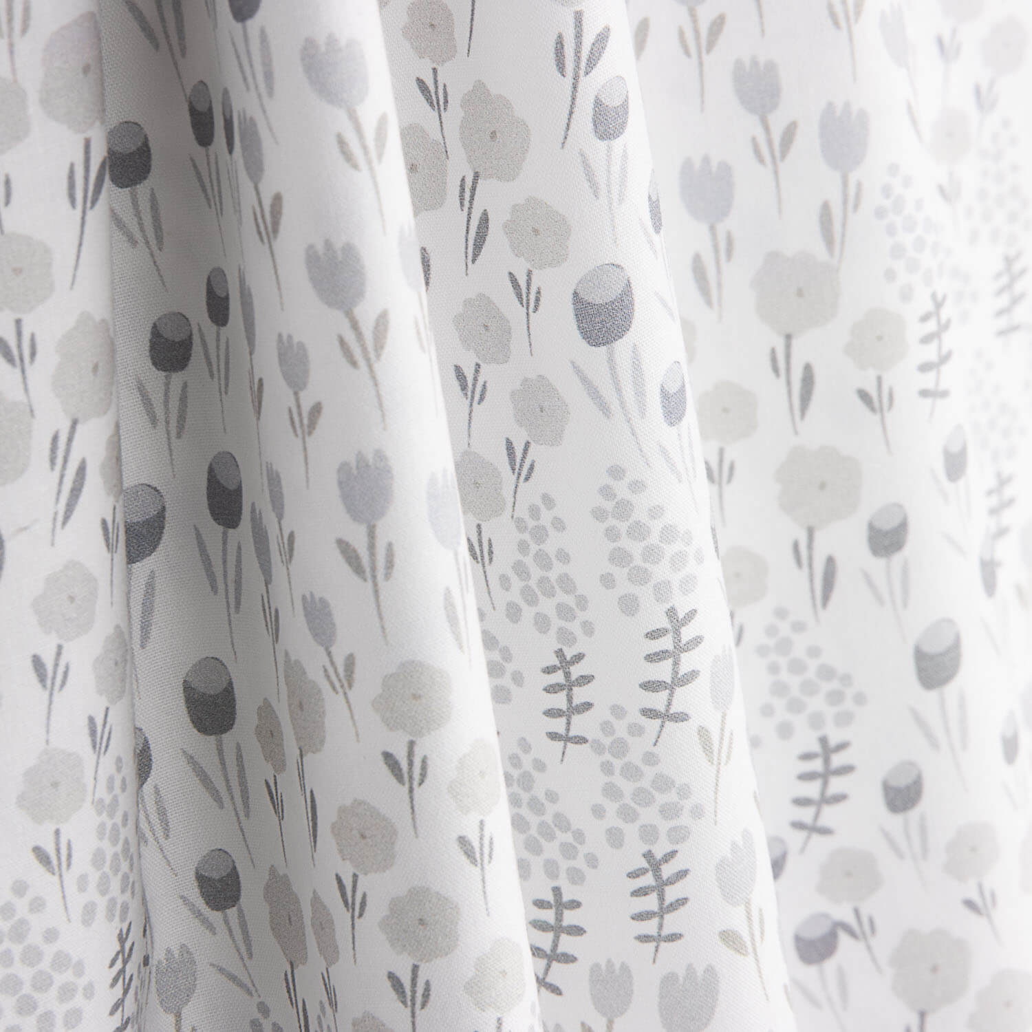 Grey Pradera printed percale - Ribes y Casals