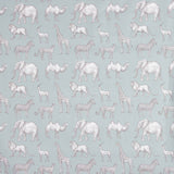 Safari Aqua Printed Calico - Ribes y Casals