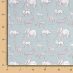 Safari Aqua Printed Calico - Ribes y Casals