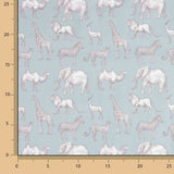 Safari Aqua Printed Calico - Ribes y Casals