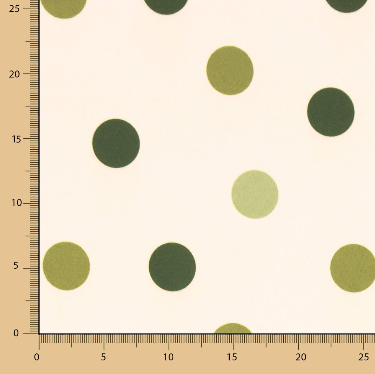 Glossy Fama Stretch Polka Dots Green - Ribes y Casals