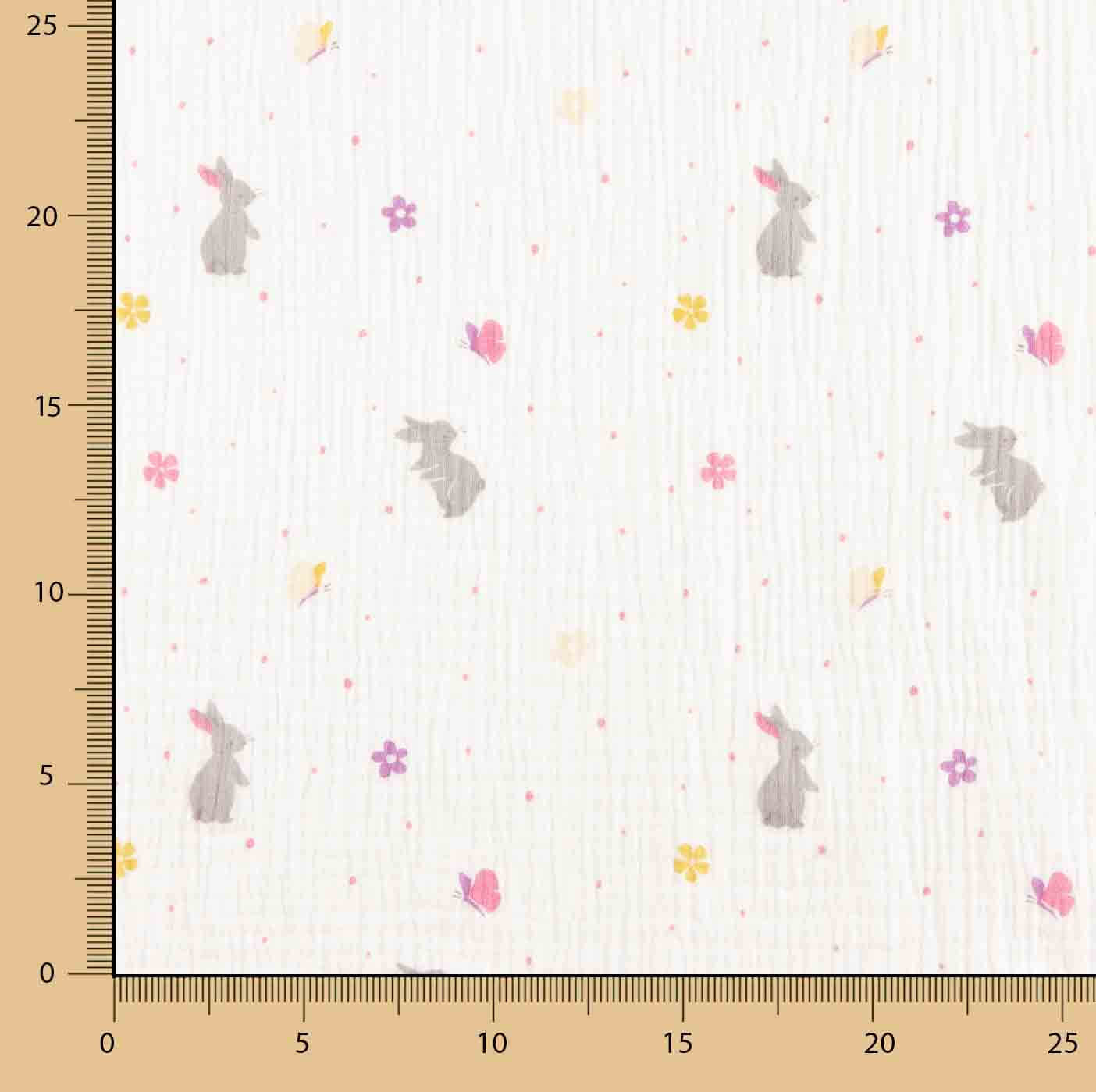 Muselina Algodón Conejitos Primavera - Ribes y Casals