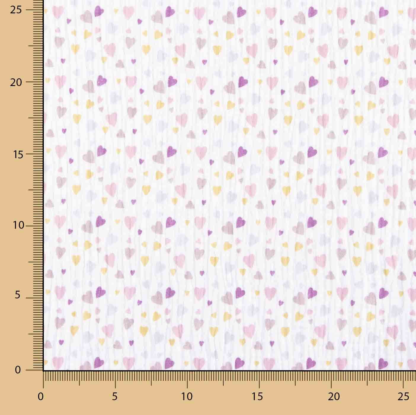 Muslin Cotton Pastel Hearts - Ribes y Casals