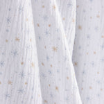 Blue and Mustard Star Cotton Muslin - Ribes y Casals