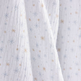 Blue and Mustard Star Cotton Muslin - Ribes y Casals