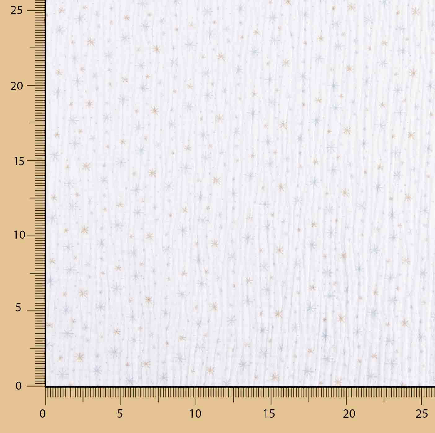 Blue and Mustard Star Cotton Muslin - Ribes y Casals