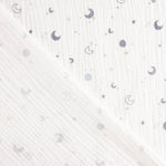Muslin Cotton Moons and Stars Blue - Ribes y Casals