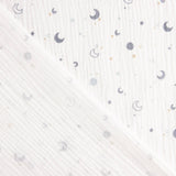 Muslin Cotton Moons and Stars Blue - Ribes y Casals