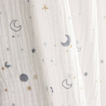 Muslin Cotton Moons and Stars Blue - Ribes y Casals
