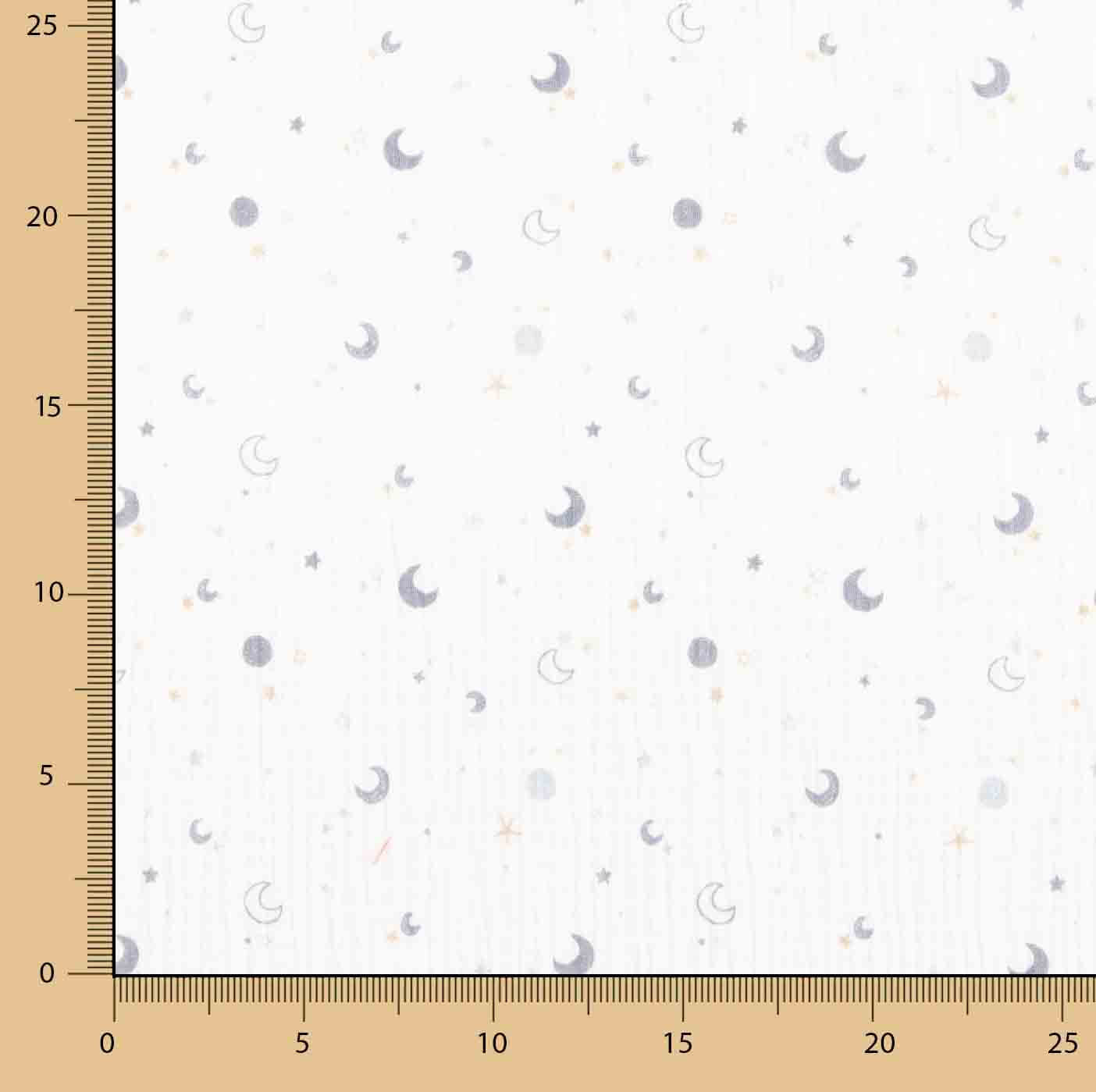 Muslin Cotton Moons and Stars Blue - Ribes y Casals