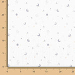 Muslin Cotton Moons and Stars Blue - Ribes y Casals
