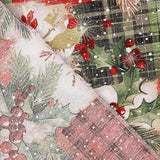 Printed Christmas Tartan Patchwork Cotton Canvas - Ribes y Casals