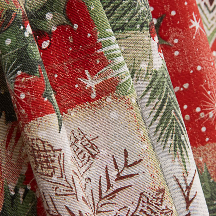 Printed Christmas Tartan Patchwork Cotton Canvas - Ribes y Casals