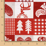 Nordic Patchwork Christmas Printed Cotton Canvas - Ribes y Casals