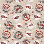 Christmas Gnome Printed Cotton Canvas - Ribes y Casals
