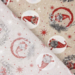 Christmas Gnome Printed Cotton Canvas - Ribes y Casals