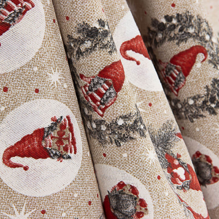 Christmas Gnome Printed Cotton Canvas - Ribes y Casals