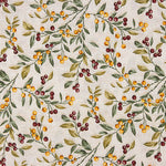 Christmas-themed Printed Cotton Canvas: Twigs and Berries - Ribes y Casals