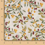 Christmas-themed Printed Cotton Canvas: Twigs and Berries - Ribes y Casals