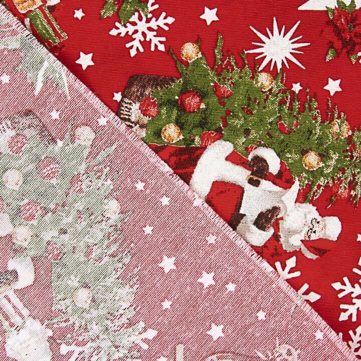 Printed Cotton Canvas: Father Christmas and Christmas Tree - Ribes y Casals