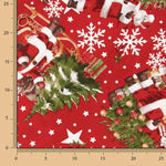 Printed Cotton Canvas: Father Christmas and Christmas Tree - Ribes y Casals