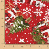 Printed Cotton Canvas: Father Christmas and Christmas Tree - Ribes y Casals