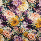 Yellow Dahlia Print Satin - Ribes y Casals
