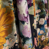 Yellow Dahlia Print Satin - Ribes y Casals