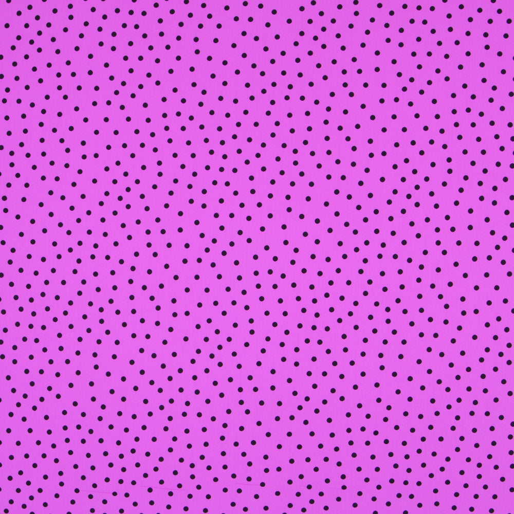 Polka Dots Crepe Black 7mm Purple - Ribes y Casals