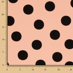 Polka Dots Crepe Black 33mm Pink - Ribes y Casals