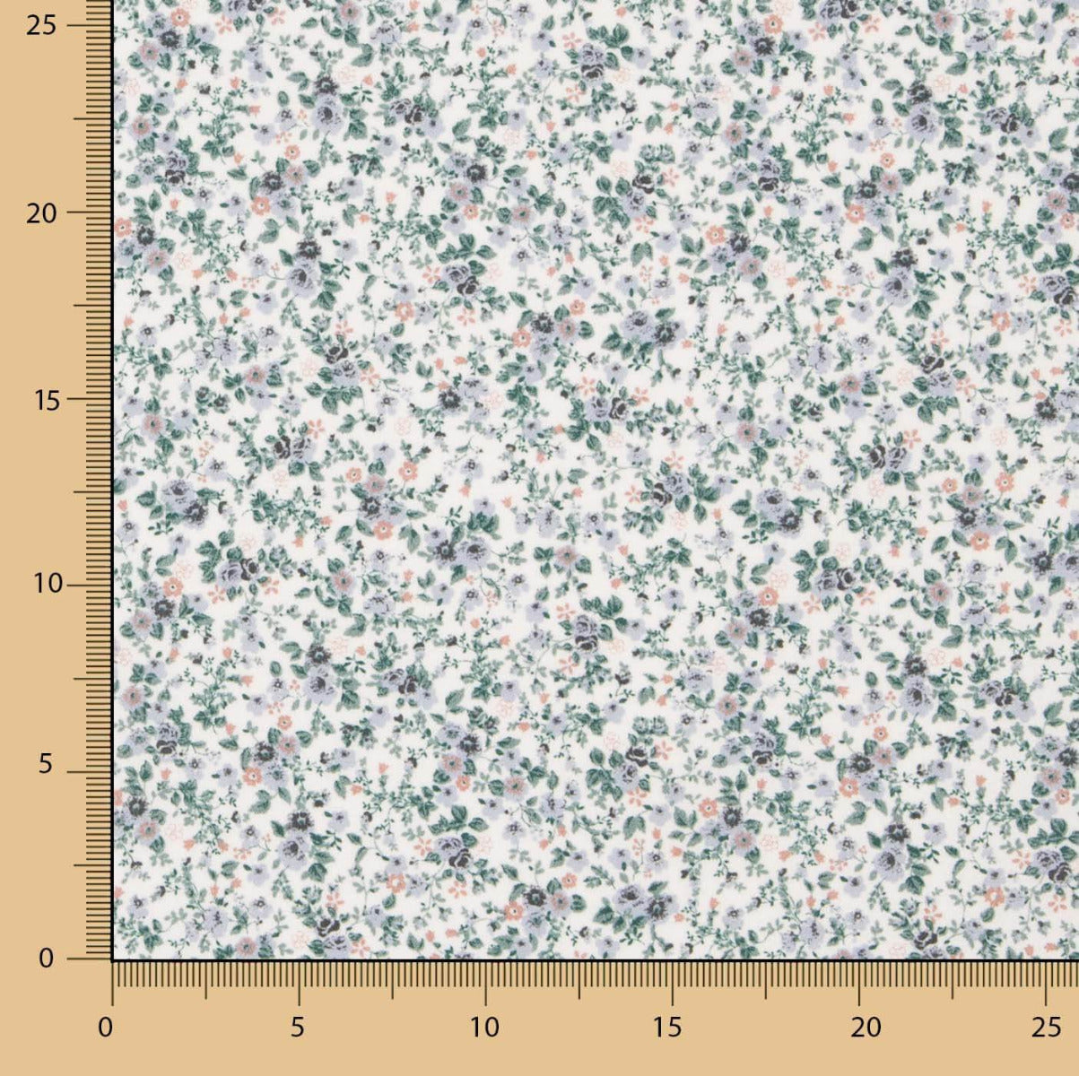 Viyela Cotton Little blue flowers - Ribes y Casals