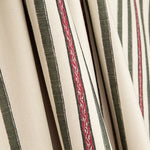 Cotton canvas with ethnic print in Green and Red - Ribes y Casals
