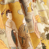 Cotton Canvas Half Panama Weave – Imperial Oriental Print Mustard - Ribes y Casals