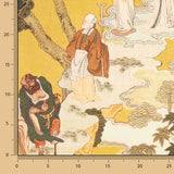 Cotton Canvas Half Panama Weave – Imperial Oriental Print Mustard - Ribes y Casals