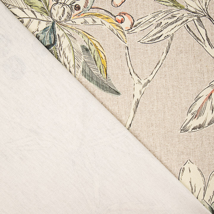 Cotton Canvas with Botanical Print and Watercolour Print - Ribes y Casals