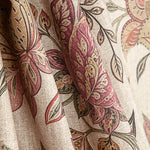 Cotton Canvas with Coral Pink Paisley Print - Ribes y Casals