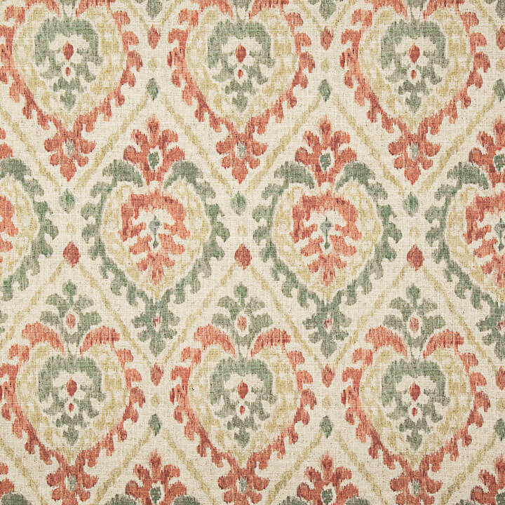 Cotton canvas, ethnic print, terracotta - Ribes y Casals