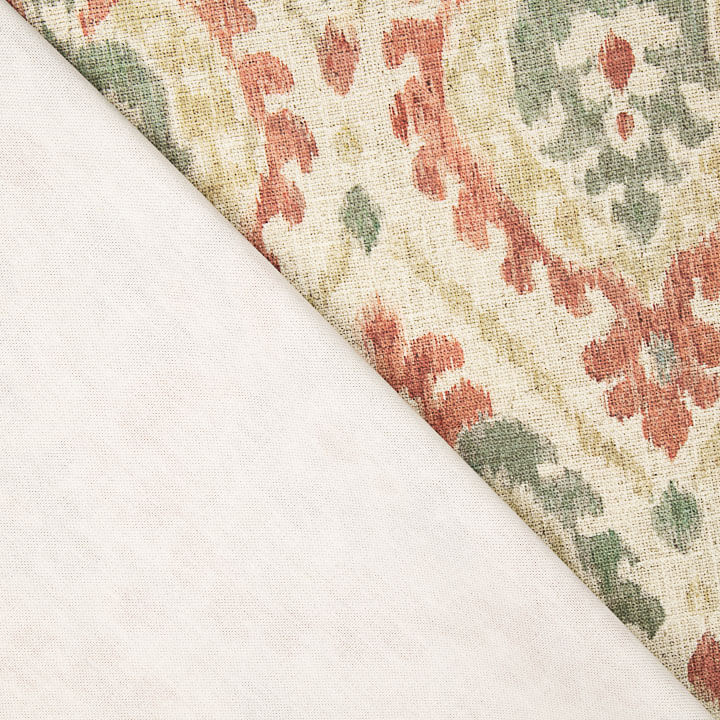 Cotton canvas, ethnic print, terracotta - Ribes y Casals