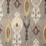 Multicoloured Ethnic Ikat-Printed Cotton Canvas Half Panama Weave Fabric - Ribes y Casals