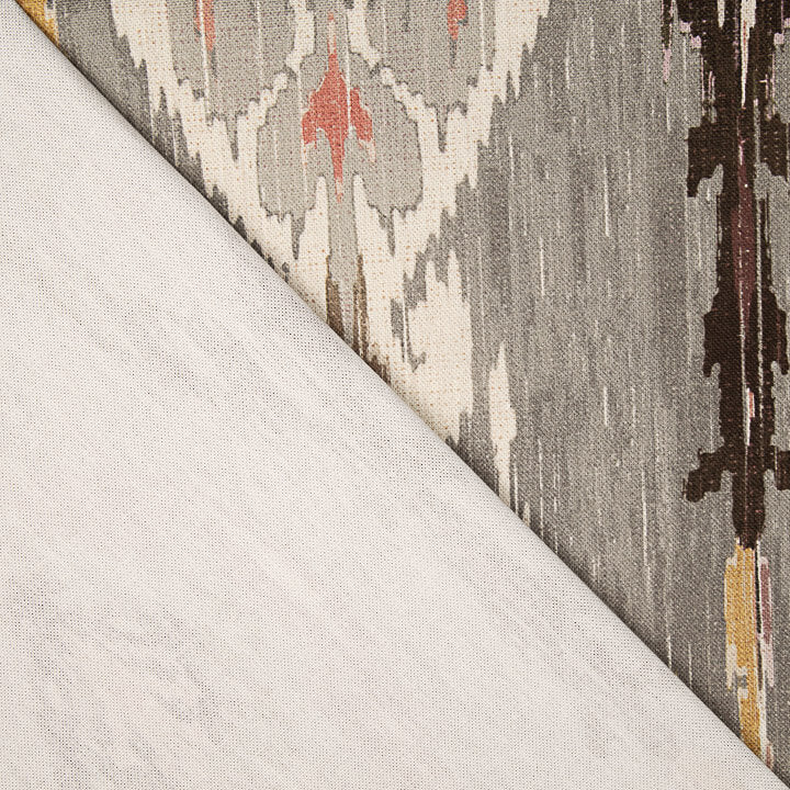 Multicoloured Ethnic Ikat-Printed Cotton Canvas Half Panama Weave Fabric - Ribes y Casals