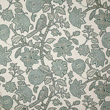 Cotton Canvas with Oriental Print – Garden, Sage Green - Ribes y Casals