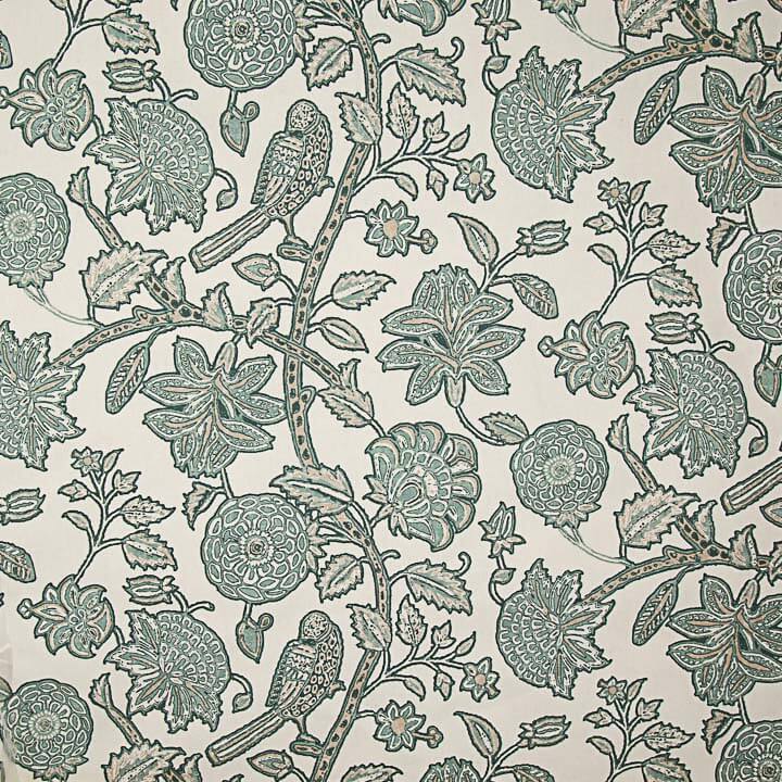 Cotton Canvas with Oriental Print – Garden, Sage Green - Ribes y Casals