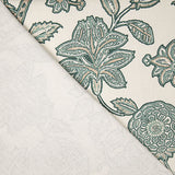 Cotton Canvas with Oriental Print – Garden, Sage Green - Ribes y Casals