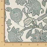 Cotton Canvas with Oriental Print – Garden, Sage Green - Ribes y Casals