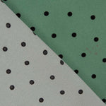 Elastic Trench Coat Sage Green Polka Dots - Ribes y Casals