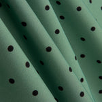 Elastic Trench Coat Sage Green Polka Dots - Ribes y Casals