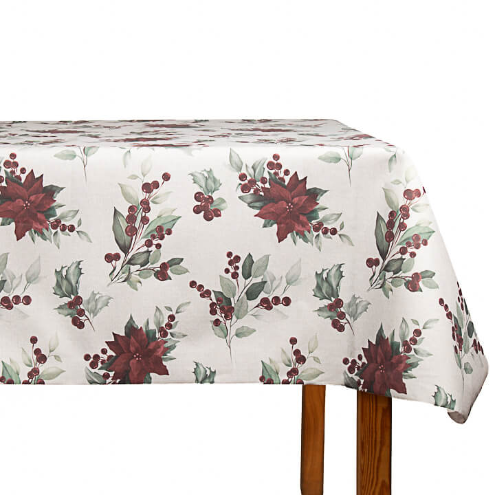 Resin-coated, stain-resistant, Christmas Poinsettia, Maroon - Ribes y Casals