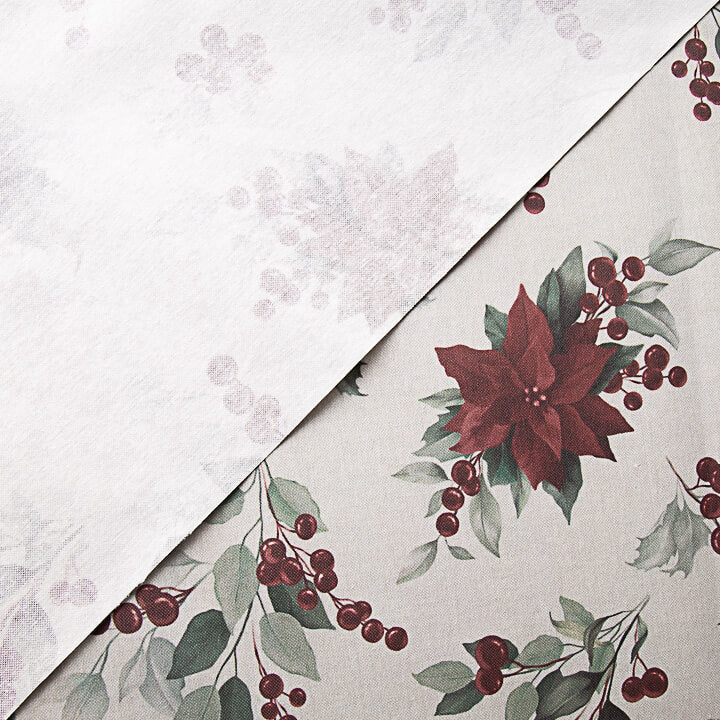 Resin-coated, stain-resistant, Christmas Poinsettia, Maroon - Ribes y Casals